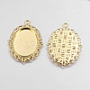 Zinc Alloy Pendant Settings for Cabochon & Rhinestone PALLOY-A15257-G-NR-3