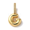Brass Micro Pave Cubic Zirconia Pendants KK-K345-13G-G-1