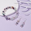Natural Fluorite Chips Beaded Jewelry Set SJEW-JS01232-02-2