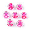 Transparent Acrylic Enamel Beads MACR-N008-60C-3