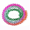 Gradient Color Baking Paint Glass Bead Strands X1-DGLA-A039-T6mm-A011-2