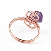 Natural Amethyst Chips with Vortex Finger Ring RJEW-L082-02RG-04-4