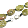 Natural Unakite Beaded Necklaces NJEW-S402-01-2