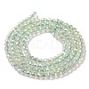 Electroplate Transparent Glass Beads Strands GLAA-H021-01B-FR07-4