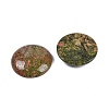 Natural Unakite Cabochons G-H1596-FR-25mm-09-2