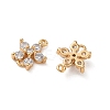 SHEGRACE Brass Pave Clear Cubic Zirconia Connector Charms XGRQ7H338-954G-2