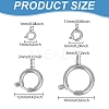 GOMAKERER 24Pcs 4 Styles 304 Stainless Steel Spring Ring Clasps STAS-GO0001-22-2