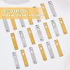 20Pcs 2 Colors 201 Stainless Steel Pendants STAS-DC0014-09-3
