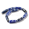 Blue Tibetan Style dZi Beads Strands TDZI-NH0001-B03-01-3