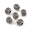 Antique Silver Plated Alloy Rhinestone Large Hole European Beads MPDL-R041-02A-3