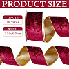 Polyester Velvet Ribbons SRIB-WH0011-356B-2