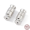 Anti-Tarnish Rhodium Plated 925 Sterling Silver Screw Clasps STER-K173-12P-4