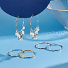 Unicraftale 8Pcs 2 Colors 304 Stainless Steel Huggie Hoop Earring Findings STAS-UN0044-76-2