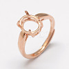 Adjustable 925 Sterling Silver Solitaire Ring Settings STER-P033-17RG-1