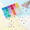 600Pcs 24 Style Transparent Plastic Beads KY-YW0001-48-5
