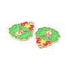 Christmas Alloy Enamel Pendants ENAM-D047-07G-05-3