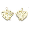 Brass Micro Pave Cubic Zirconia Pendants ZIRC-S061-172G-NF-2