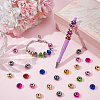 100Pcs UV Plating Acrylic European Beads OACR-UN0001-14-2