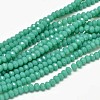 Faceted Rondelle Glass Beads Strands X-GLAA-I033-3mm-09-1