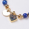 Natural Lapis Lazuli Beads Stretch Bracelets BJEW-I261-01B-2