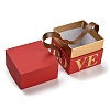 Square Love Print Cardboard Paper Gift Box CON-G019-01A-3
