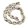 Flower Theme Printed Handmade Porcelain Beads LS-LAMP-D303-06E-04-2