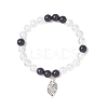 Leaf Alloy Charm Bracelets BJEW-JB12554-03-2