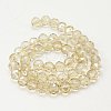 Electroplate Glass Beads Strands EGLA-J015-8mm-07-2