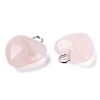 Natural Rose Quartz Pendants G-E603-01P-02-3