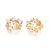 Brass Micro Pave Cubic Zirconia Charms KK-N263-78A-G-2