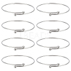 10Pcs Adjustable 304 Stainless Steel Wire Cuff Bangle Making MAK-BBC0001-15-1