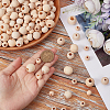 Gorgecraft 390Pcs 6 Styles Natural Unfinished Wood Beads WOOD-GF0001-94-4