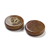 Natural Carnelian Flat Round with Chakra Sign Figurines Display Decorations DJEW-K025-01E-2
