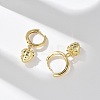 Brass Strawberry Hoop Earrings EJEW-M077-19G-01-4