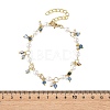 Natural Mixed Stone Faceted Round Beaded Chain Bracelets for Women BJEW-JB14248-6