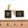 304 Stainless Steel Enamel Pendants STAS-I353-06G-A-3