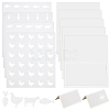 8 Sheets 4 Styles PVC Waterproof Self-Adhesive Sticker STIC-OC0001-13B-1