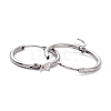 Tarnish Resistant 201 Stainless Steel Huggie Hoop Earring Findings STAS-P283-01O-P-2