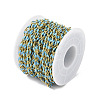 Ion Plating(IP) 304 Stainless Steel Dapped Chains AJEW-Q150-09G-05-3