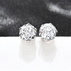 Cubic Zirconia Ear Studs X-STAS-E051-3D-4