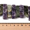 Natural Amethyst and Prehnite Beads Strands G-S386-D17-5