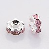 Brass Rhinestone Spacer Beads RB-A014-L12mm-27S-2