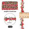 15 Yards Flower Polyester Embroidery Lace Ribbon OCOR-WH0070-77F-2
