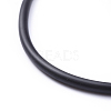 4mm Black Rubber Necklace Jewelry Making X-NJEW-H078-16-3