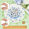 48Pcs 12 Styles Easter Theme Printed Wooden Beads WOOD-SC0001-61-3