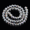 Electroplate Transparent Glass Beads Strands GLAA-T032-T10mm-AB13-3