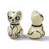 Handmade Kitten Porcelain Beads X-PORC-N004-86-2