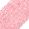 Pink Color Natural Madagascar Rose Quartz Beads Strands G-F222-41-6mm-5