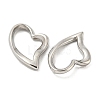 304 Stainless Steel Heart Linking Rings STAS-L022-221P-2