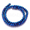 Electroplated Non-magnetic Synthetic Hematite Beads Strands G-P392-J01-1